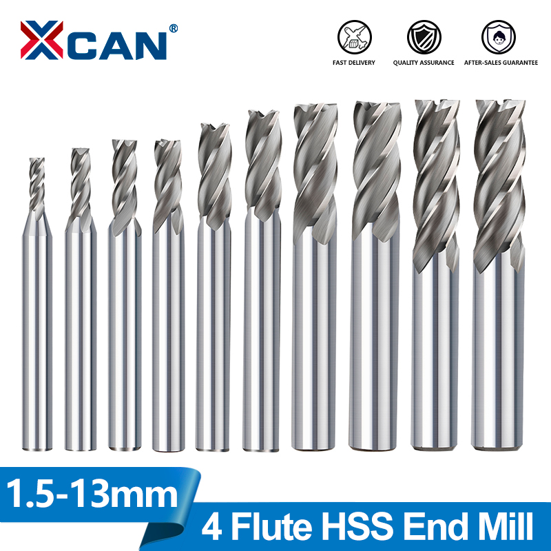 End Mill Set - XCAN Frez HSS 4-ostrzowy frez palcowy