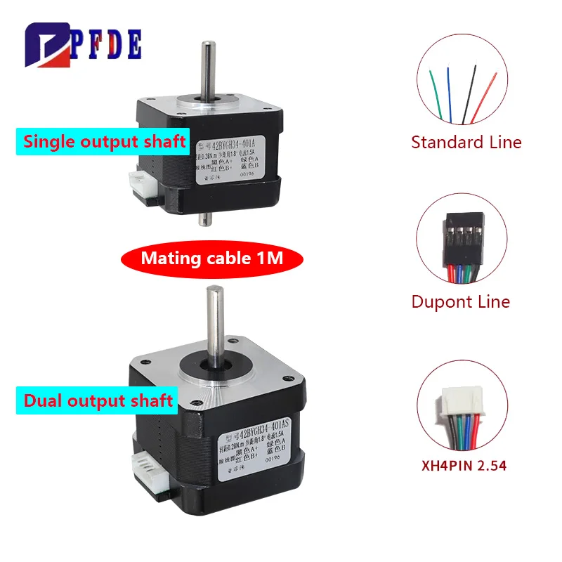 Stepper Motor Nema17 - Nema17 Silnik krokowy 42BYGH Części do